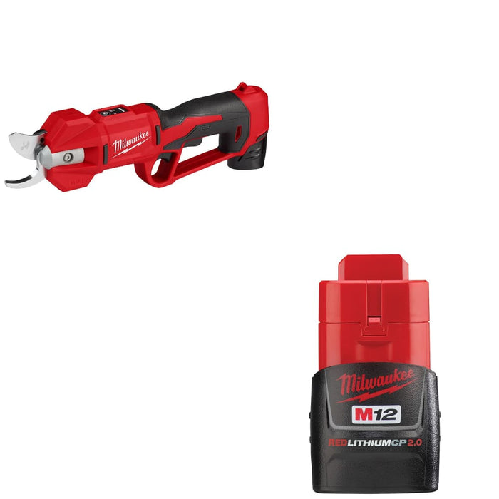 Milwaukee 2534-21 M12 Pruning Shears Kit w/ FREE 48-11-2420 M12 2.0 Battery Pack