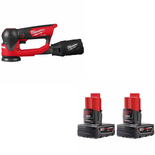 Milwaukee 2535-20 Sander Kit W/ FREE 48-11-2412 Battery, 2 Pack