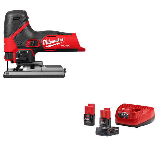 Milwaukee 2545-20 M12 FUEL Jig Saw W/ FREE 48-59-2424 M12 12V Li-Ion Starter Kit