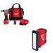 Milwaukee 2550-22 M12 Rivet Tool Kit W/ FREE 2367-20 Flood Light