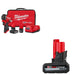 Milwaukee 2562-22 M12 FUEL 3/8" Impact Wrench Kit W/ FREE 48-11-2450 Battery