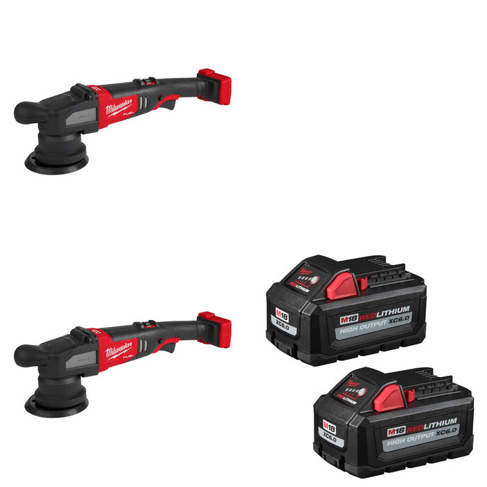 Milwaukee 2684-20 M18 FUEL 15mm Polisher-2PK W/ FREE 48-11-1862 M18 Battery 2Pk