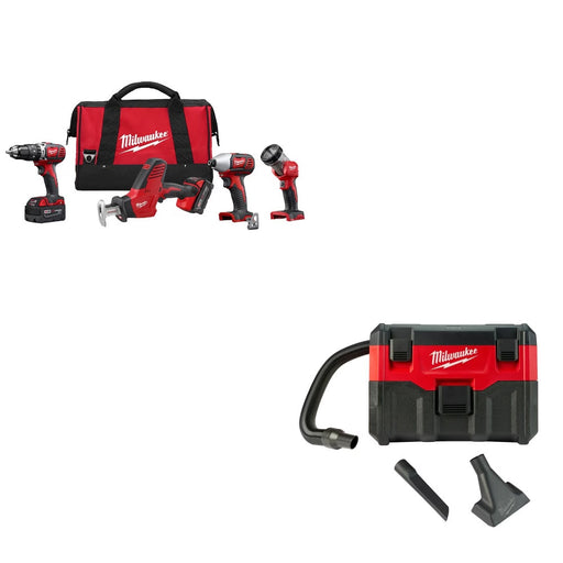 Milwaukee 2695-24 Combo Kit W/ FREE 0880-20 Wet/Dry Vacuum