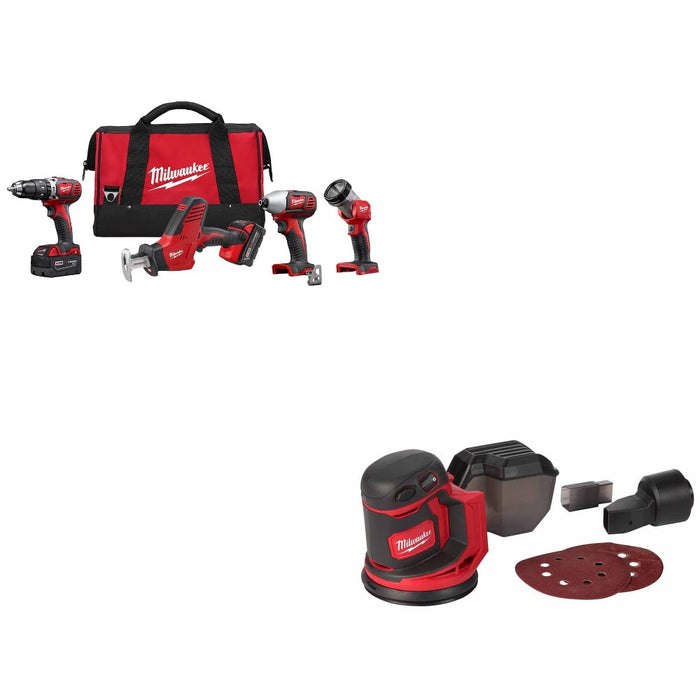 Milwaukee 2695-24 Combo Kit W/ FREE 2648-20 Orbit Sander