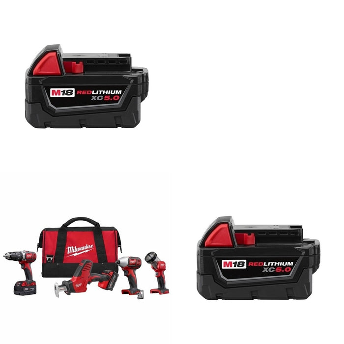 Milwaukee 2695-24 M18 4-Tool Combo W/ FREE (2) 48-11-1850 M18 Battery