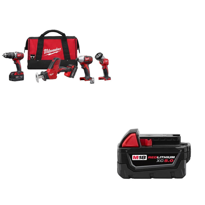 Milwaukee 2695-24 Combo Kit W/ FREE 48-11-1850 Battery Pack