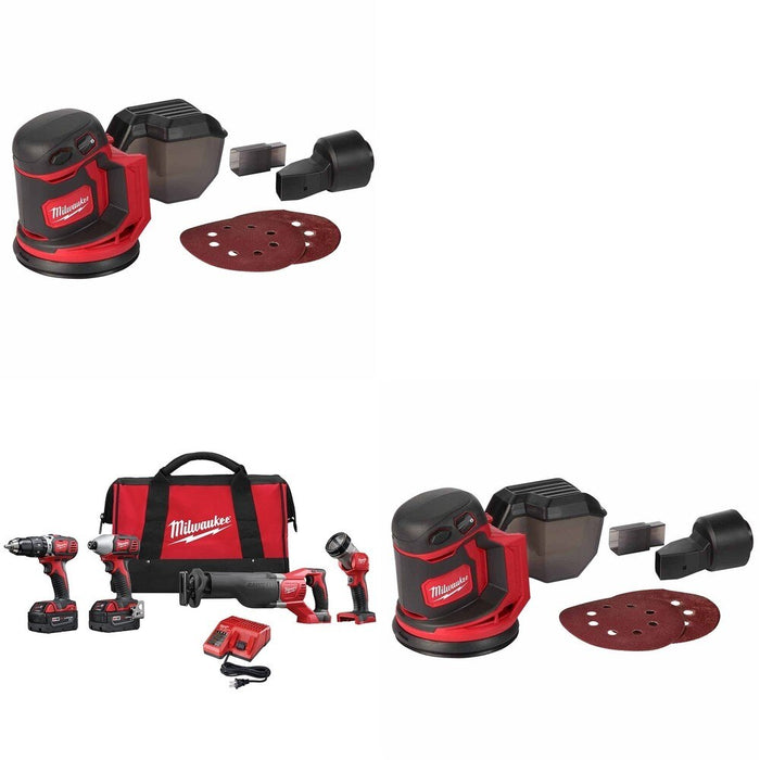 Milwaukee 2696-24 M18 Combo W/ FREE (2) 2648-20 Random Orbit Sander