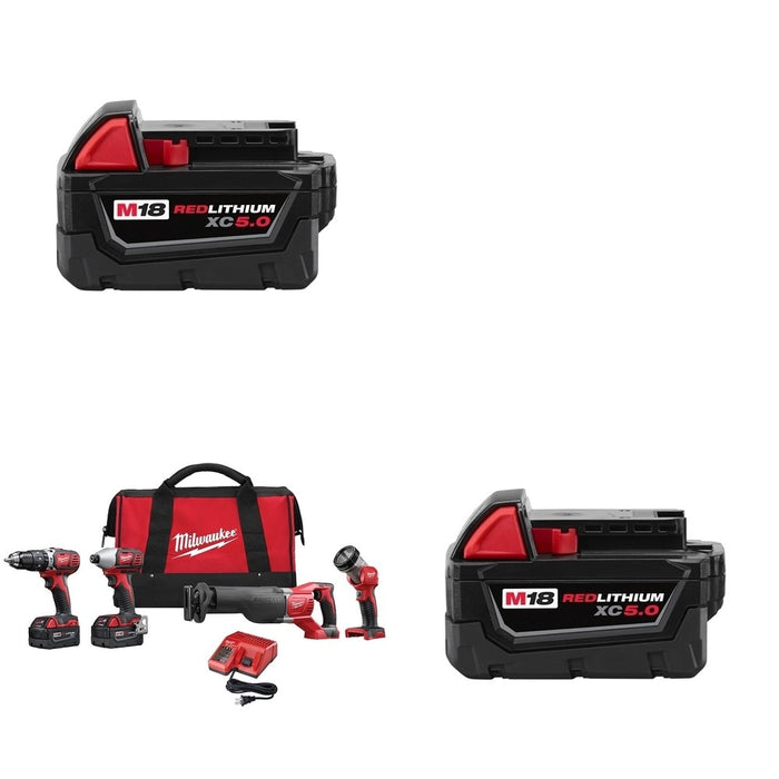 Milwaukee 2696-24 M18 Combo W/ FREE (2) 48-11-1850 M18 Battery