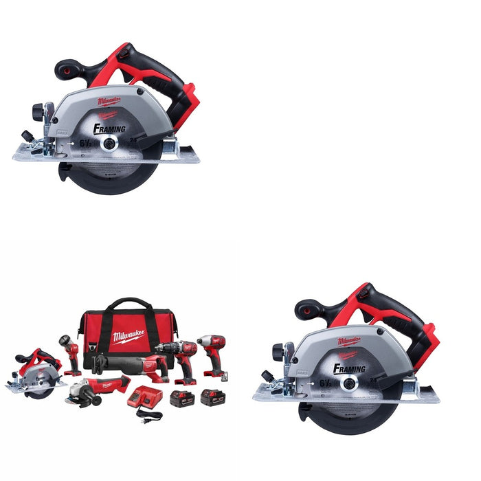 Milwaukee 2696-26 M18 6-Tool Combo W/ FREE (2) 2630-20 6-1/2" Circular Saw