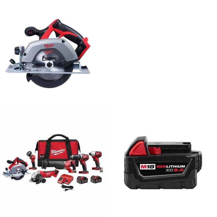 Milwaukee 2696-26 6-Tool Combo W/ FREE 2630-20 and FREE 48-11-1850