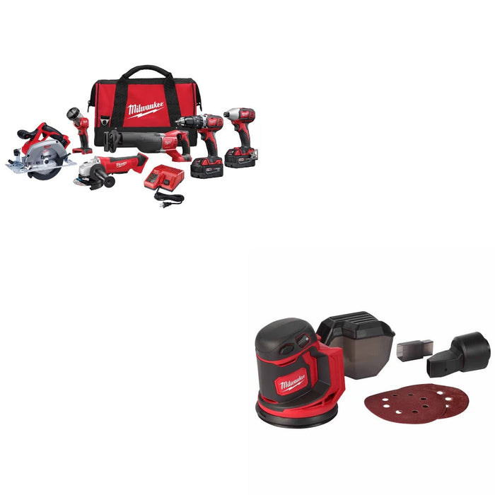 Milwaukee 2696-26 Combo Kit W/ FREE 2648-20 Orbit Sander