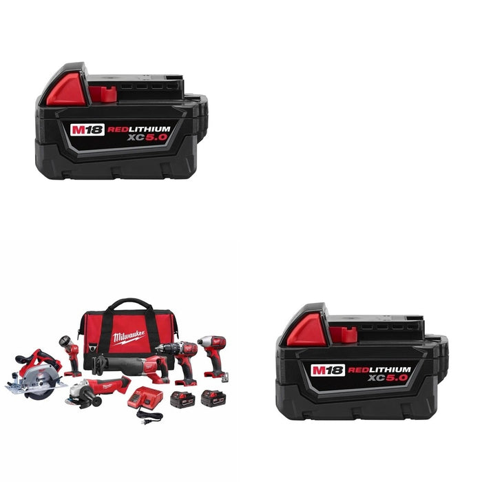Milwaukee 2696-26 M18 6-Tool Combo W/ FREE (2) 48-11-1850 M18 Battery