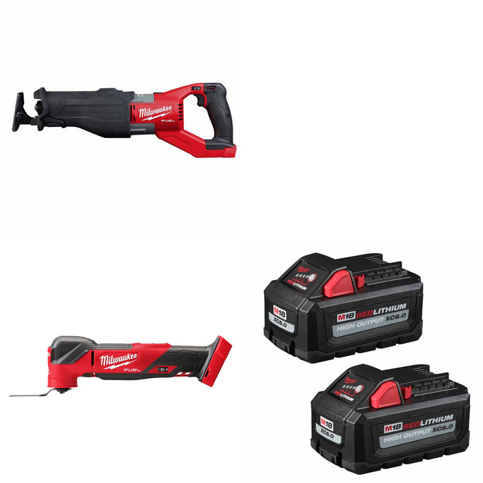 Milwaukee 2722-20 M18 FUEL SAWZALL W/ 2836-20 M18 Multi-Tool & FREE Battery-2pk