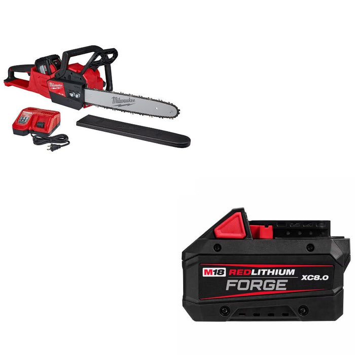 Milwaukee 2727-21HD 16" Chainsaw Kit W/ FREE 48-11-1881 XC8.0 Battery