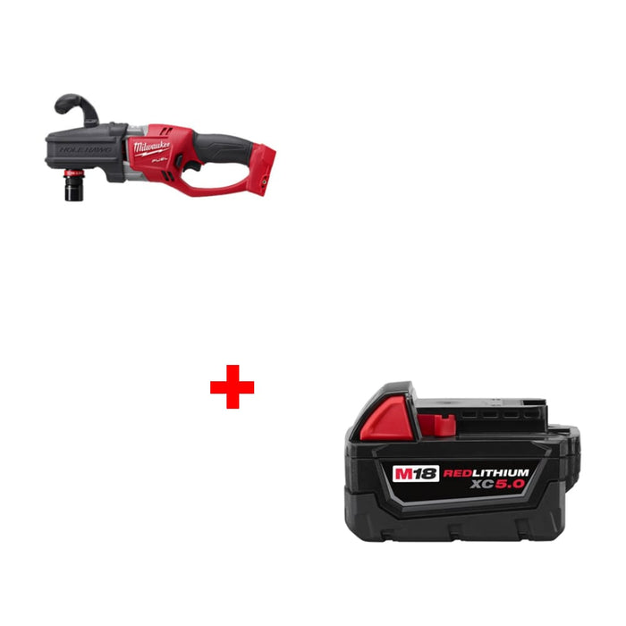 Milwaukee 2808-20 M18 Right Angle Drill, Bare w/ FREE M18 XC5.0 Battery Pack