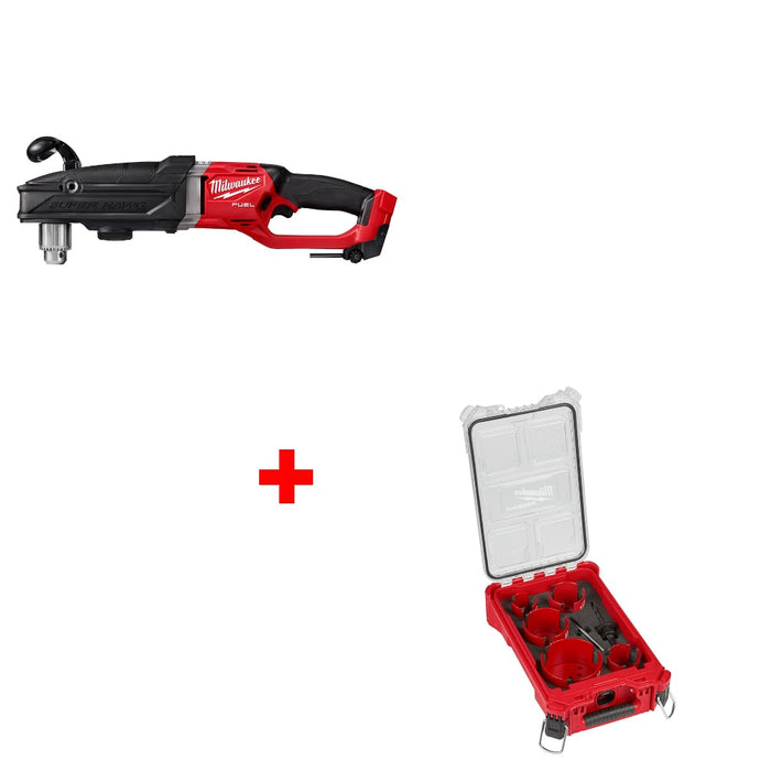 Milwaukee 2809-20 1/2" Right Angle Drill, Bare w/ FREE 49-56-9295 9PC BIG HAWG