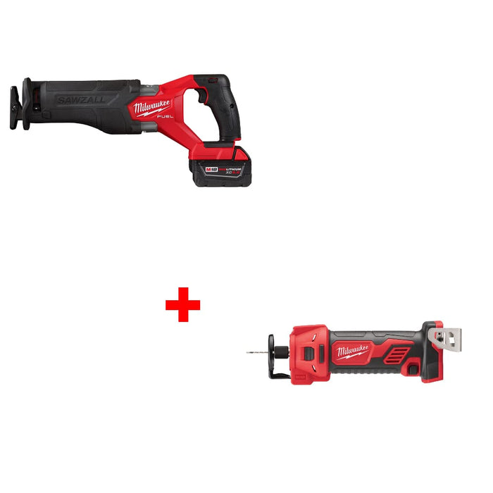 Milwaukee  2821-22 M18 FUEL Recip Saw Kit w/ FREE 2627-20 M18 Cut Out Tool