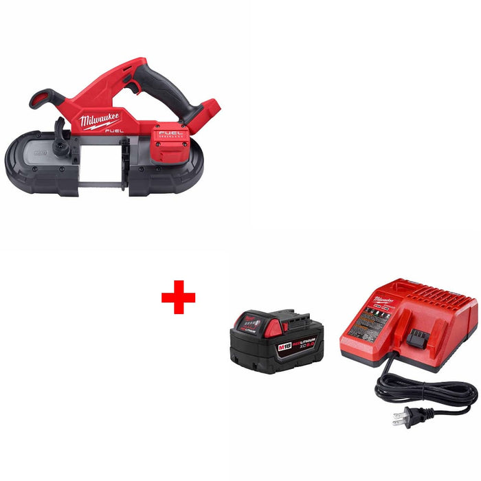 Milwaukee 2829-20 M18 FUEL Band Saw, Bare w/ 48-59-1850 M18 Starter Kit