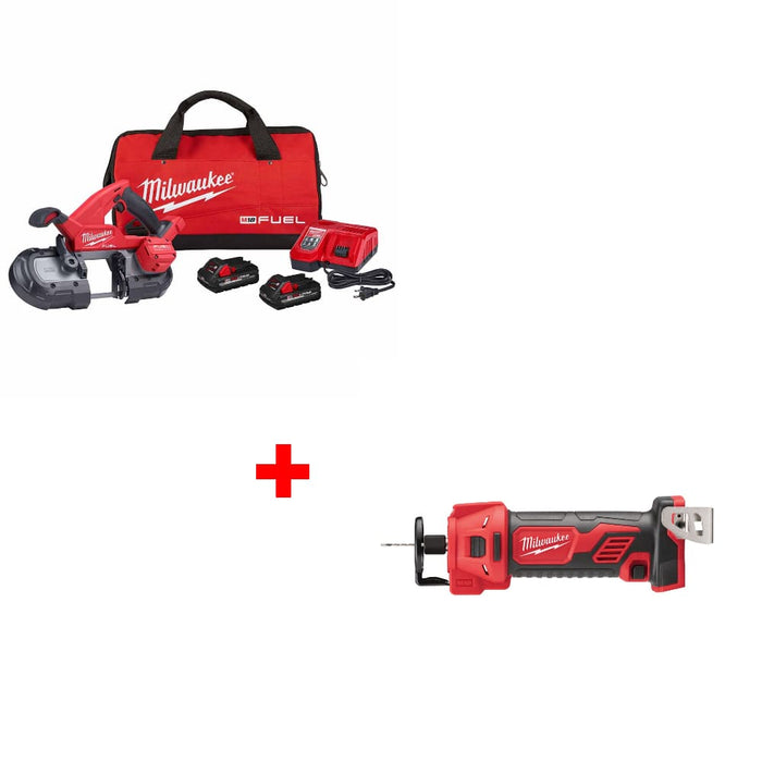Milwaukee 2829-22 M18 FUEL Band Saw Kit w/ FREE 2627-20 M18 Cut Out Tool, Bare