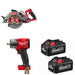 Milwaukee 2830-20 M18 FUEL Circ Saw W/ M18 Impact Wrench & FREE Battery 2 Pack