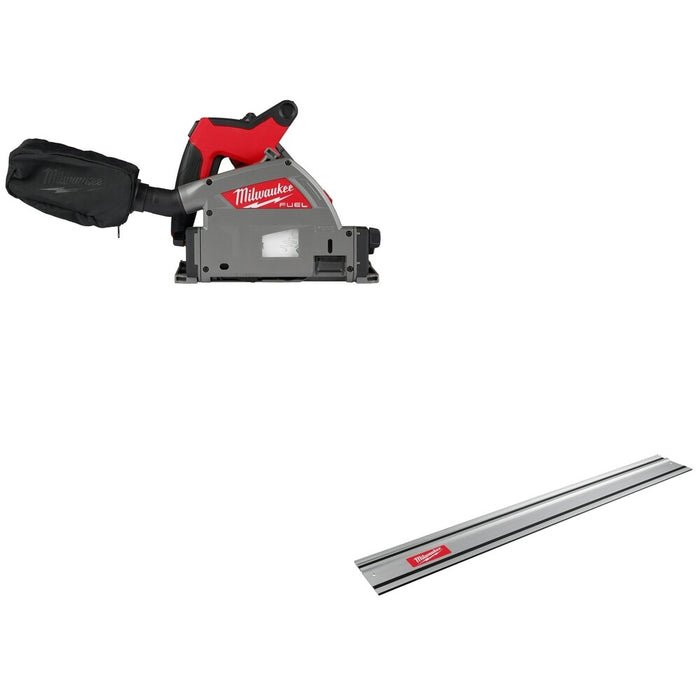 Milwaukee 2831-20 M18 FUEL 6-1/2" Plunge Track Saw W/ FREE 48-08-0571 55" Guide Rail