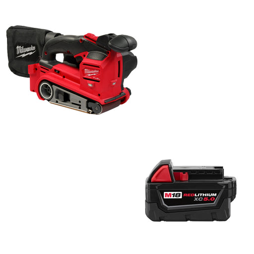 Milwaukee 2832-20 M18 FUEL Belt Sander W/ FREE 48-11-1850 M18 XC5 Battery Pack