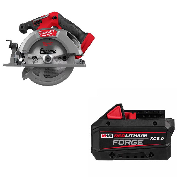 Milwaukee 2833-20 6-1/2" Circular Saw Kit W/ FREE 48-11-1881 Battery