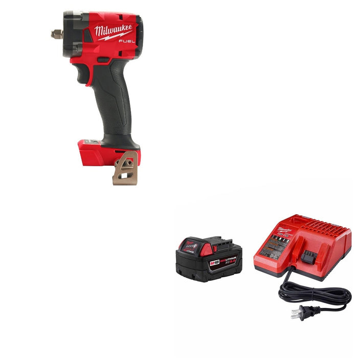 Milwaukee 2854-20 M18 FUEL 3/8" Impact Wrench W/ 48-59-1850 M18 XC5 Starter Kit