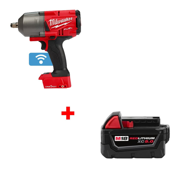 Milwaukee 2863-20 M18 1/2" Impact Wrench w/ FREE 48-11-1850 XC5.0 Battery Pack