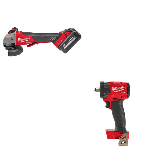 Milwaukee 2882-22 M18 FUEL Grinder Kit w/ 2855-20 M18 1/2" Impact Wrench