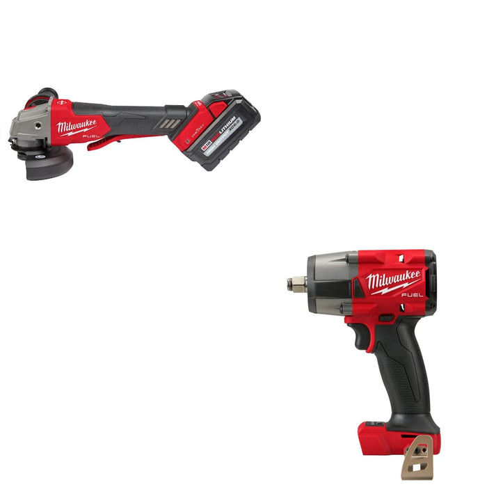 Milwaukee 2882-22 M18 FUEL Grinder Kit W/ FREE 2962-20 M18 FUEL Impact Wrench