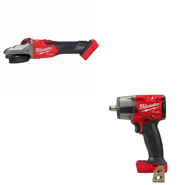 Milwaukee 2887-20 M18 FUEL™ 5" Grinder W/ FREE 2962-20 M18 FUEL Impact Wrench