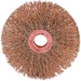 Weiler 29059 2" Copper Center Crimped Wire Wheel, .005 Brass, 1/2" A.H.