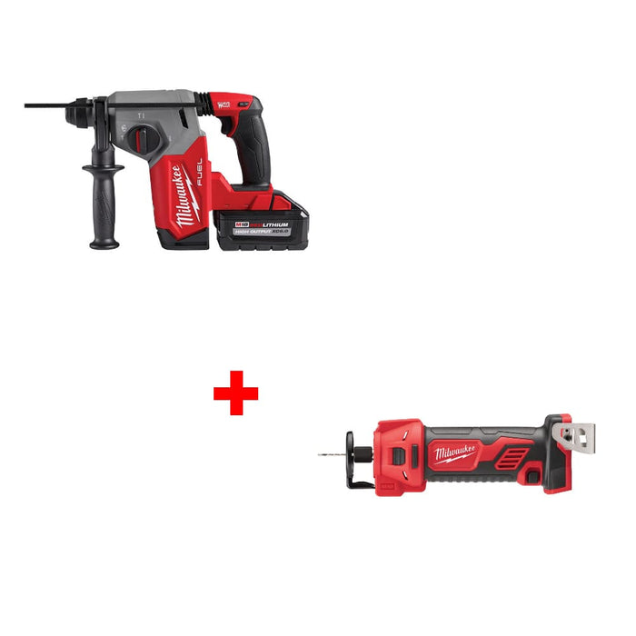Milwaukee 2912-22 M18 FUEL 1" Hammer Kit w/ FREE 2627-20 M18 Cut Out Tool, Bare