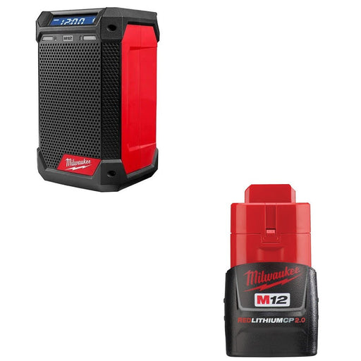 Milwaukee 2951-20 M12™ Radio + Charger w/ FREE 48-11-2420 M12 2.0 Battery Pack