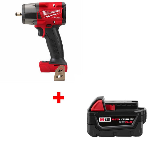 Milwaukee 2960-20 M18 FUEL Impact Wrench w/ FREE 48-11-1850 M18 Battery Pack