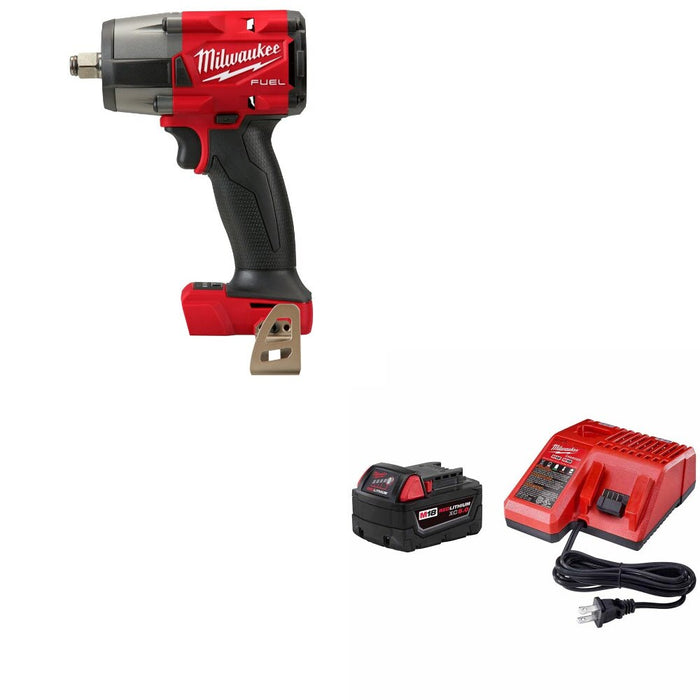 Milwaukee 2962-20 M18 FUEL 1/2" Impact Wrench W/ 48-59-1850 M18 Starter Kit