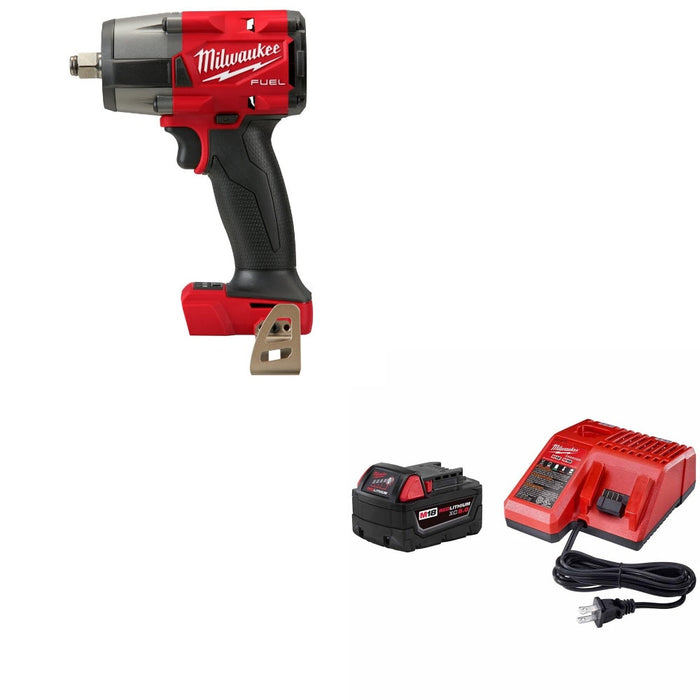 Milwaukee 2962-20 M18 FUEL 1/2" Impact Wrench W/ 48-59-1850 M18 Starter Kit