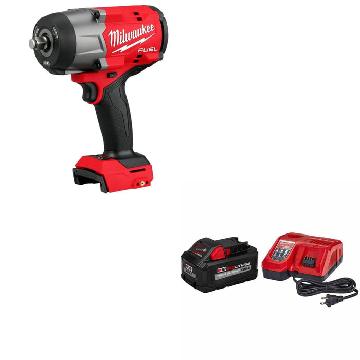 Milwaukee 2967-20 M18 FUEL 1/2" Impact Wrench w/ 48-59-1880 Starter Kit