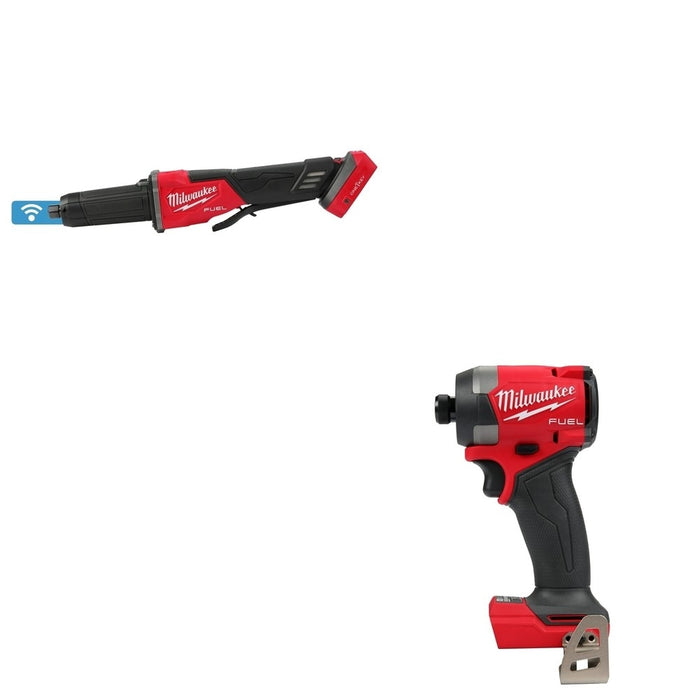 Milwaukee 2984-20 Braking Die Grinder, Paddle Switch w/ ONE-KEY W/ FREE 2953-20