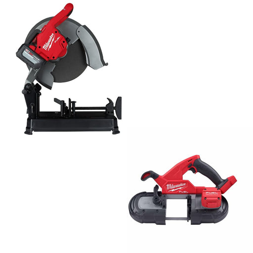 Milwaukee 2990-21HD M18 FUEL 14" Chop Saw W/ FREE 2829-20 M18 Band Saw, Bare