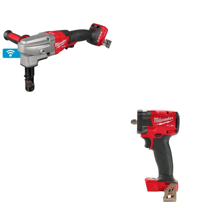 Milwaukee 3476-20 10 Gauge Nibbler W/ FREE 2854-20 3/8" Compact Impact Wrench w/ Friction Ring