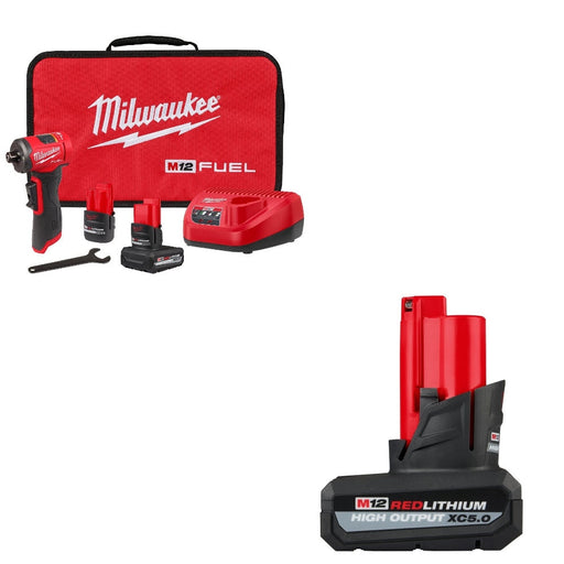 Milwaukee 3485-22 Right Angle Die Grinder Kit W/ FREE 48-11-2450 XC5.0 Battery