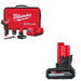 Milwaukee 3485-22 Right Angle Die Grinder Kit W/ FREE 48-11-2450 XC5.0 Battery
