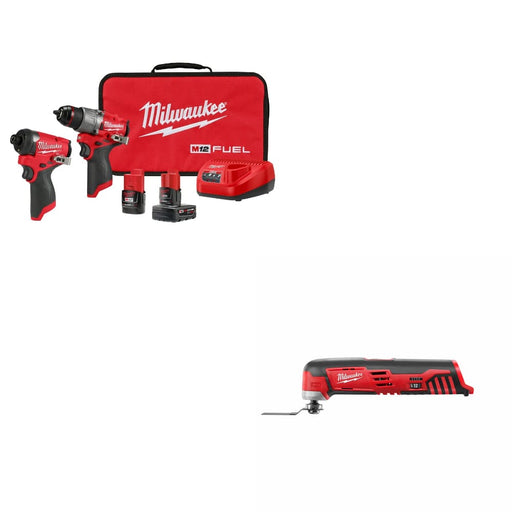 Milwaukee 3497-22 M12 FUEL 2-Tool Combo Kit w/ FREE 2426-20 M12 Multi-Tool, Bare