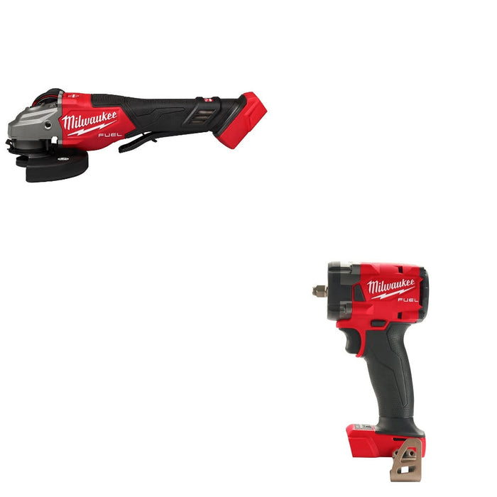 Milwaukee 3670-20 Braking Grinder Kit W/ FREE 2854-20 Compact Impact Wrench