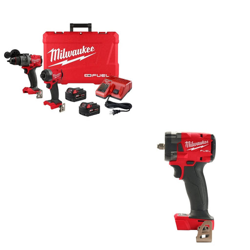 Milwaukee 3697-22 2-Tool Combo Kit W/ FREE 2854-20 3/8" Impact Wrench