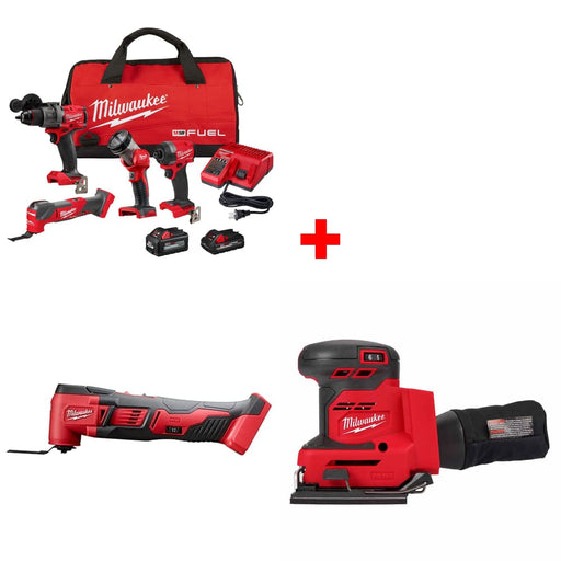 Milwaukee 3698-24MT M18 4-Tool Combo Kit w/ FREE 2626-20 Multi-Tool & Sander