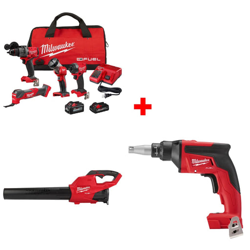 Milwaukee 3698-24MT M18 4-Tool Combo Kit w/ FREE 2724-20 Blower & Screw Gun