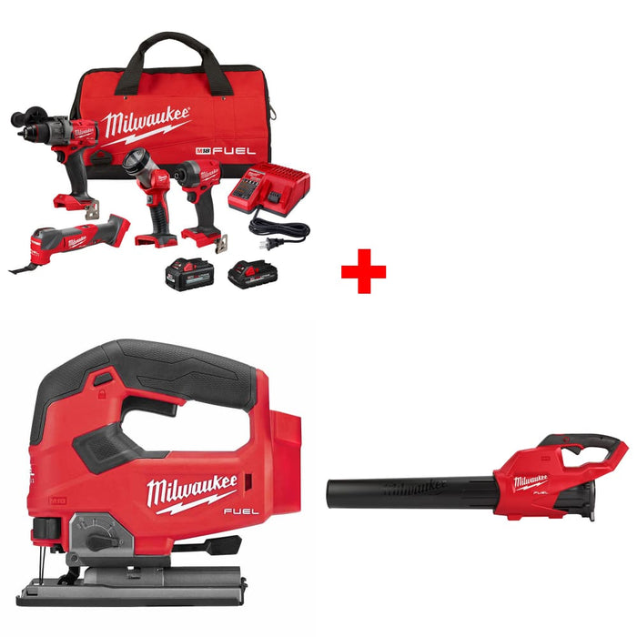 Milwaukee 3698-24MT M18 4-Tool Combo Kit w/ FREE 2737-20 M18 Jig Saw & Blower